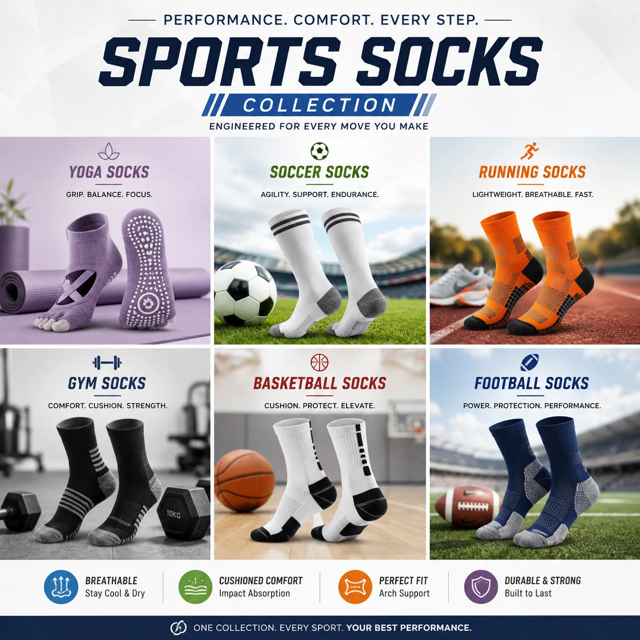 Sports Socks & Athletic Socks