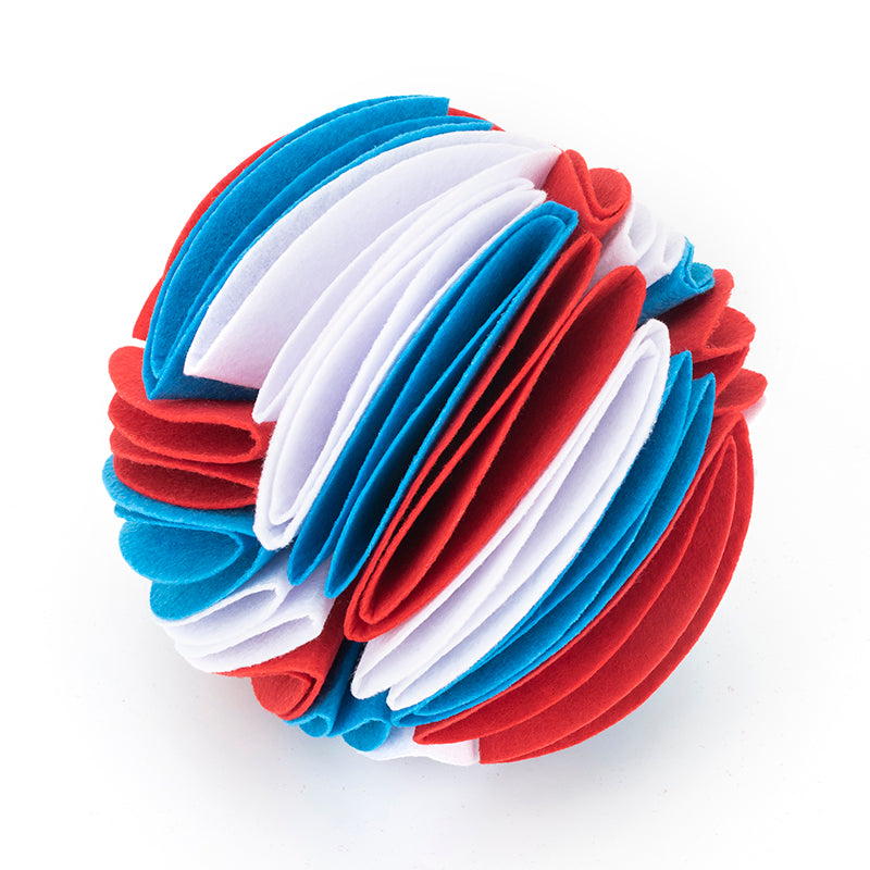 Foldable Dog Snuffle Ball - Treat Hiding IQ Training Toy for Dogs & Cats