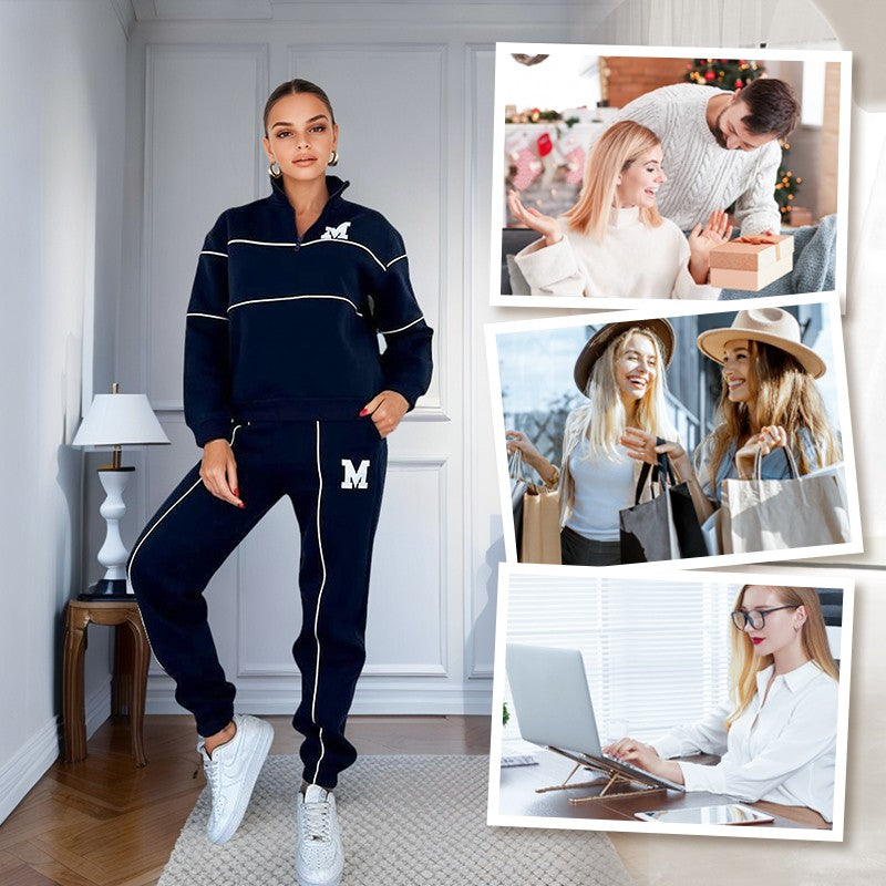 Women's 2 Piece Outfits Lounge Hoodless Pullover Sweatshirt Sweatsuit