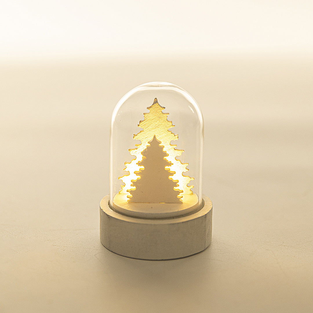 Christmas Decorations Luminous Wooden House Ornaments | Xmas Holiday Decor