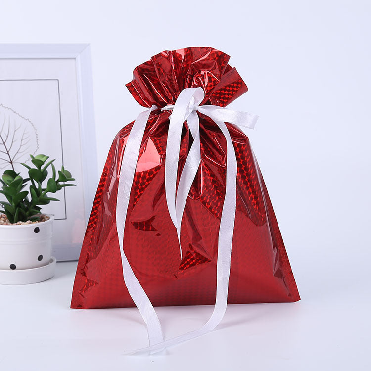 Christmas Gift Wrapping Bag Drawstring Decoration | Xmas Holiday Decor