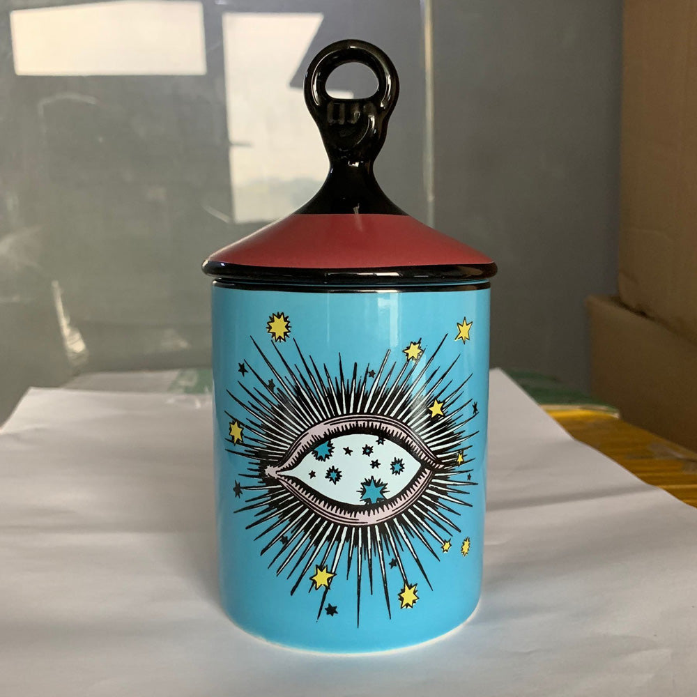 Big Eyes Aromatherapy Candle Holder - Creative Ceramic Candle Stand