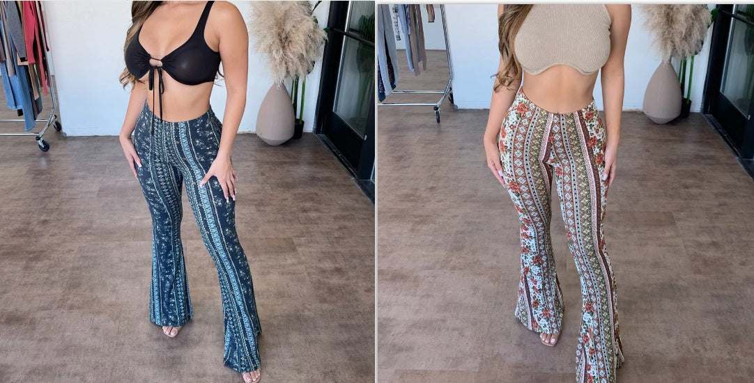 High Elastic Tight Pants Slim Sexy Print Trousers Women's Clothing
