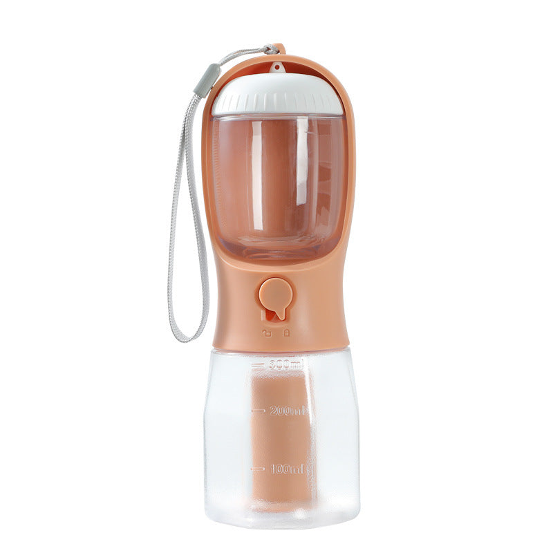 3-in-1 Portable Dog Water Cup 300 ml - Drinker, Food Container & Poop Bag Holder