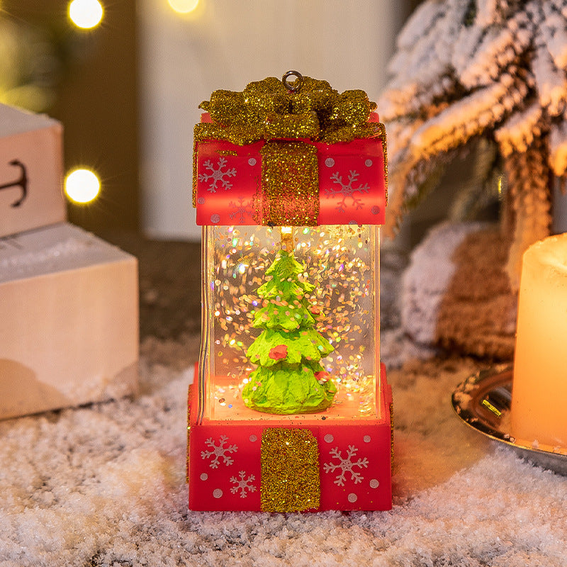 Christmas Decorations Crystal Ball Gift Box Lights | Xmas Holiday Decor