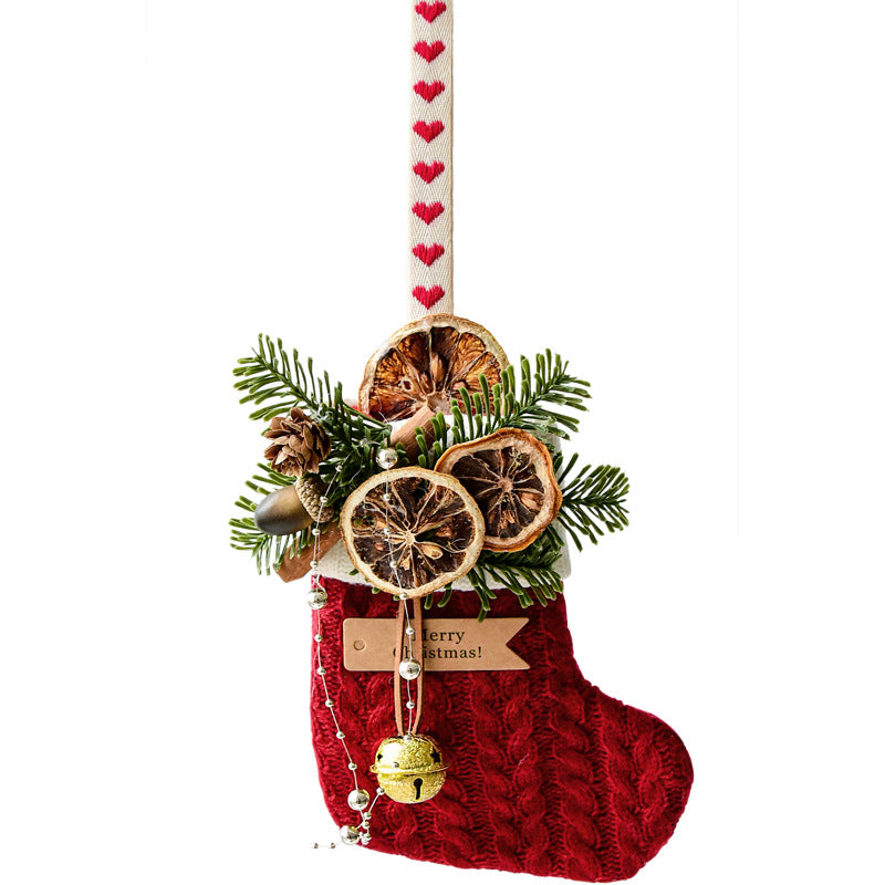Christmas Decoration Knitted Stockings Scene Layout | Xmas Holiday Decor