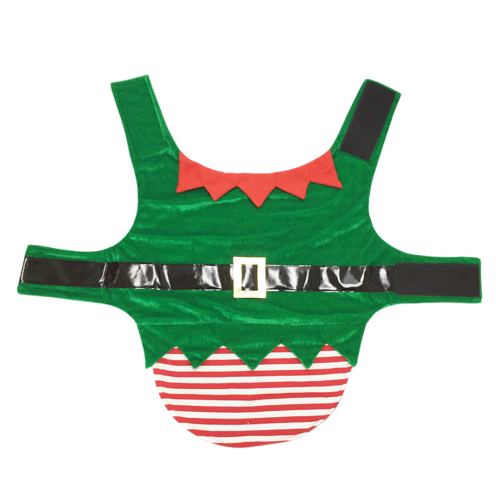 Christmas Elf Dog Costume - Festive Holiday Pet Outfit (S-2XL)