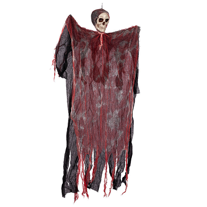 Halloween Hanging Ghost Pendant Dyed Blood Horror Skull for Party