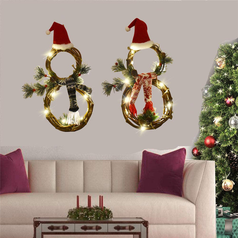 Christmas Decorations Lights Vine Circle | Xmas Holiday Decor