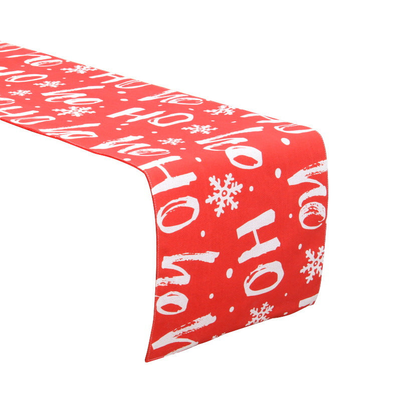Christmas Table Flag Double Printing Snowman Mat | Xmas Holiday Decor