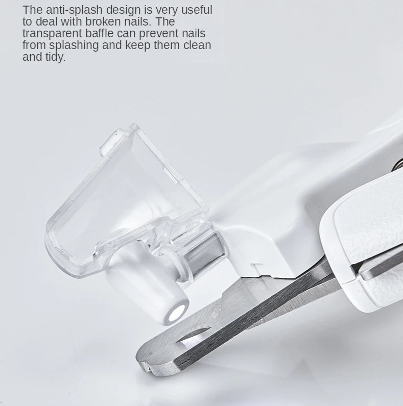 Professional LED Pet Nail Clipper - Half-Moon Blade Dog & Cat Claw Trimmer with File
