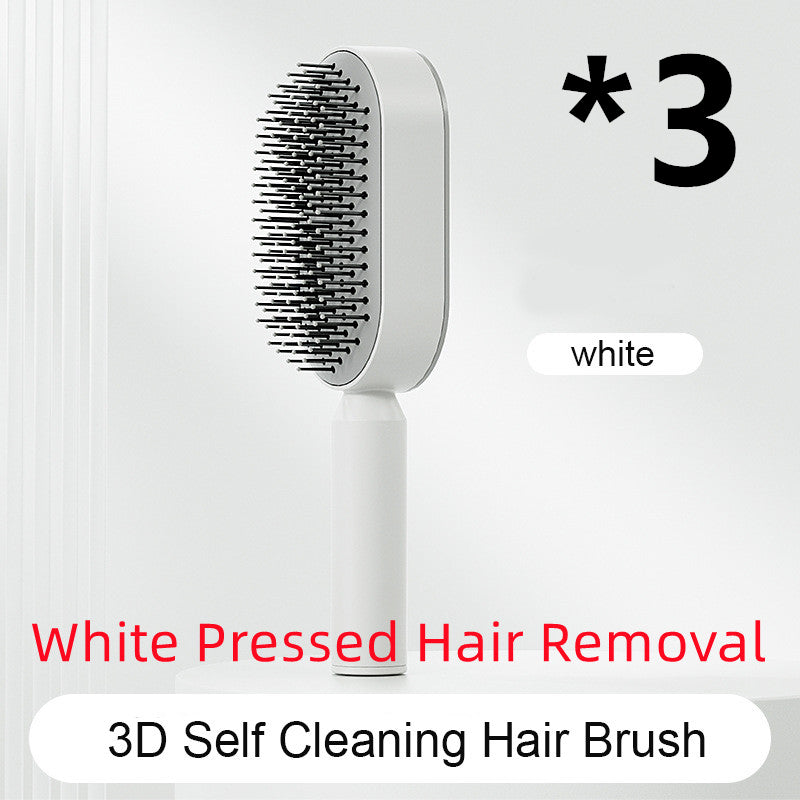 Self Cleaning Hair Brush for Women One-Key Loss Airbag Massage Scalp