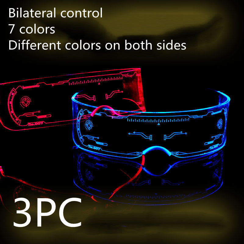 Luminous Glasses Party Bar Disco Punk Futuristic Style Festival