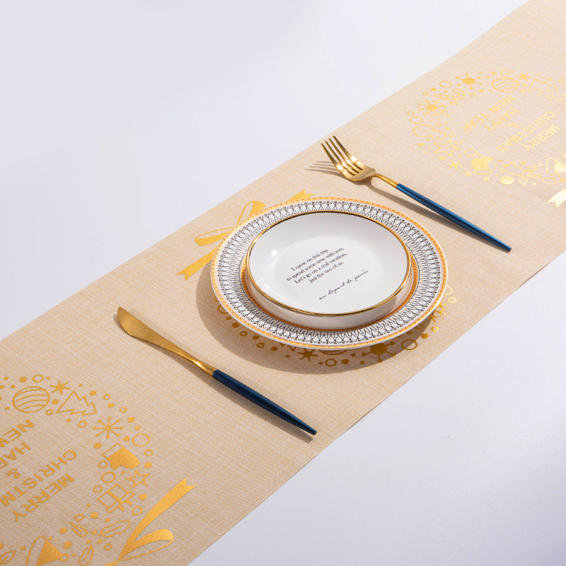Christmas Elk Snowman Table Runner Merry Decorations | Holiday Gift