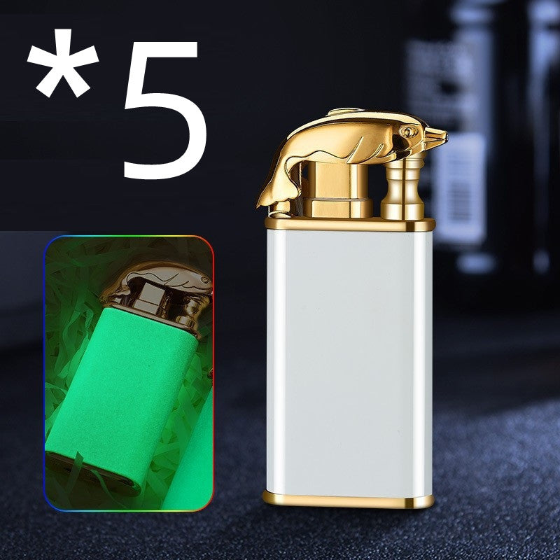 Crocodile and Dolphin Design Butane Lighter