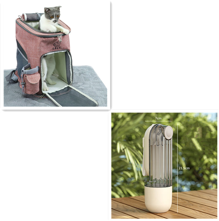 2-in-1 Dog Walking Water Cup - Portable Pet Drinking Bottle & Food Feeder