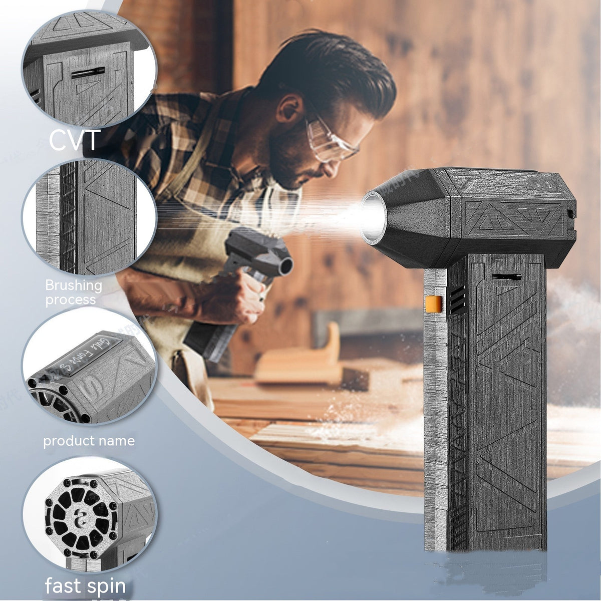 Silent High-Power Turbo Jet Fan - Brushless Handheld Mini Fan