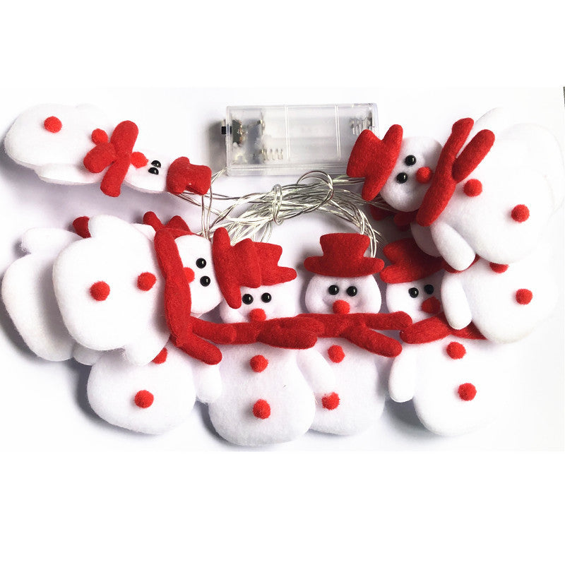 Christmas Plush Snowman Light String Tree Pendant LED Holiday Party