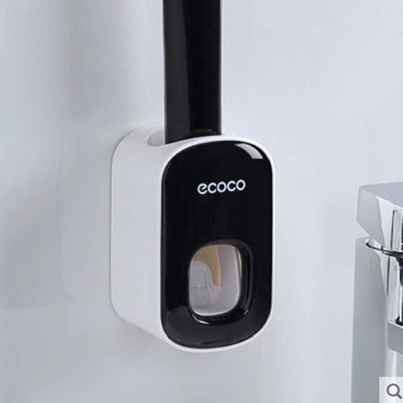 Wall-Mounted Toothbrush Holder and Toothpaste Dispenser