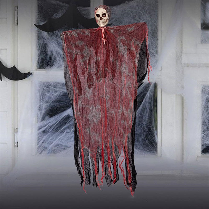 Halloween Hanging Ghost Pendant Dyed Blood Horror Skull for Party