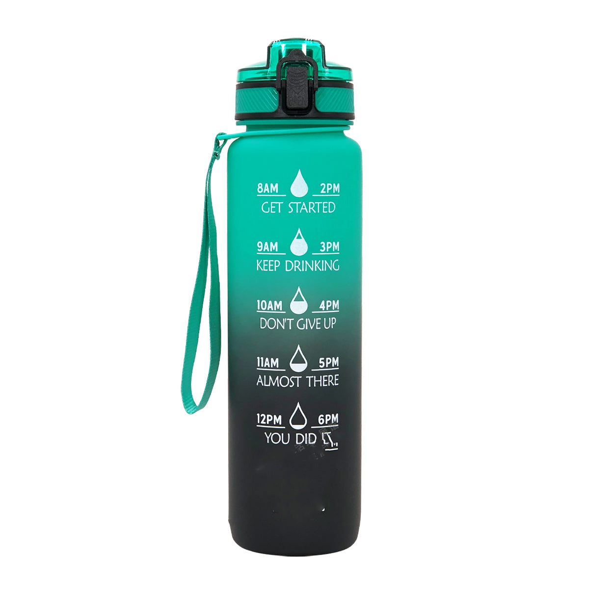 10 00ml Sports Water Bottle Gradient Plastic Cup