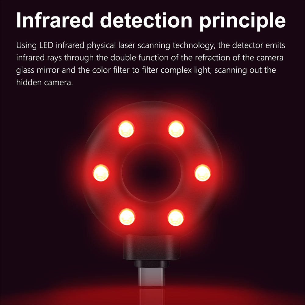 Anti-Spy Hidden Camera Detector - Portable Privacy Finder