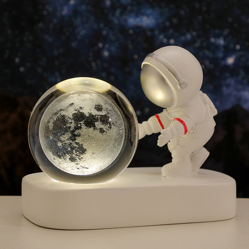 Glowing Galaxy Astronaut Crystal Ball Night Light