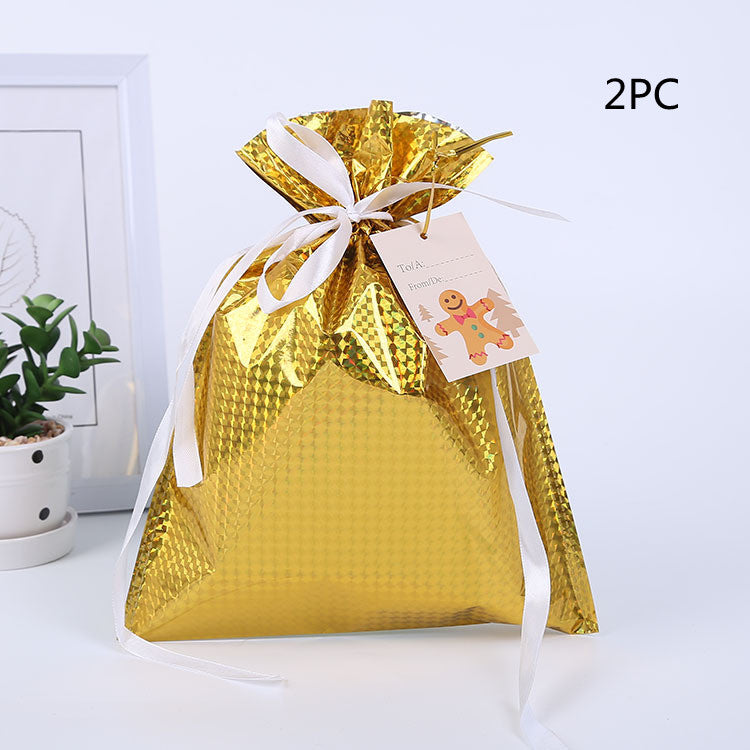 Christmas Gift Wrapping Bag Drawstring Decoration | Xmas Holiday Decor