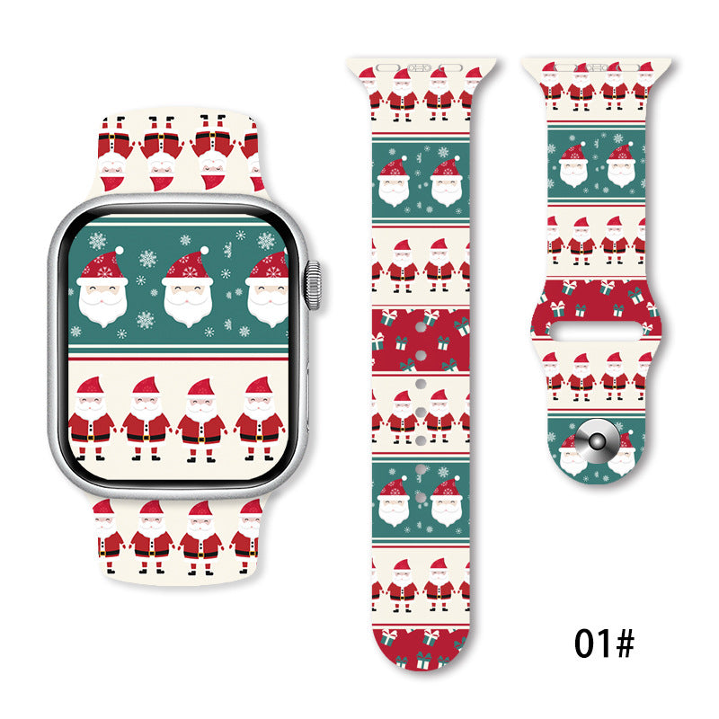 Christmas Silicone Strap Printing Suitable | Xmas Holiday Decor