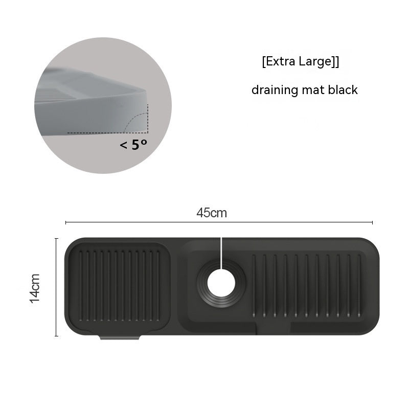 Silicone Faucet Splash Guard Mat - Sink Drain Pad