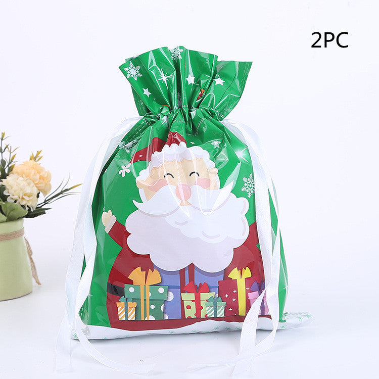 Christmas Gift Wrapping Bag Drawstring Decoration | Xmas Holiday Decor