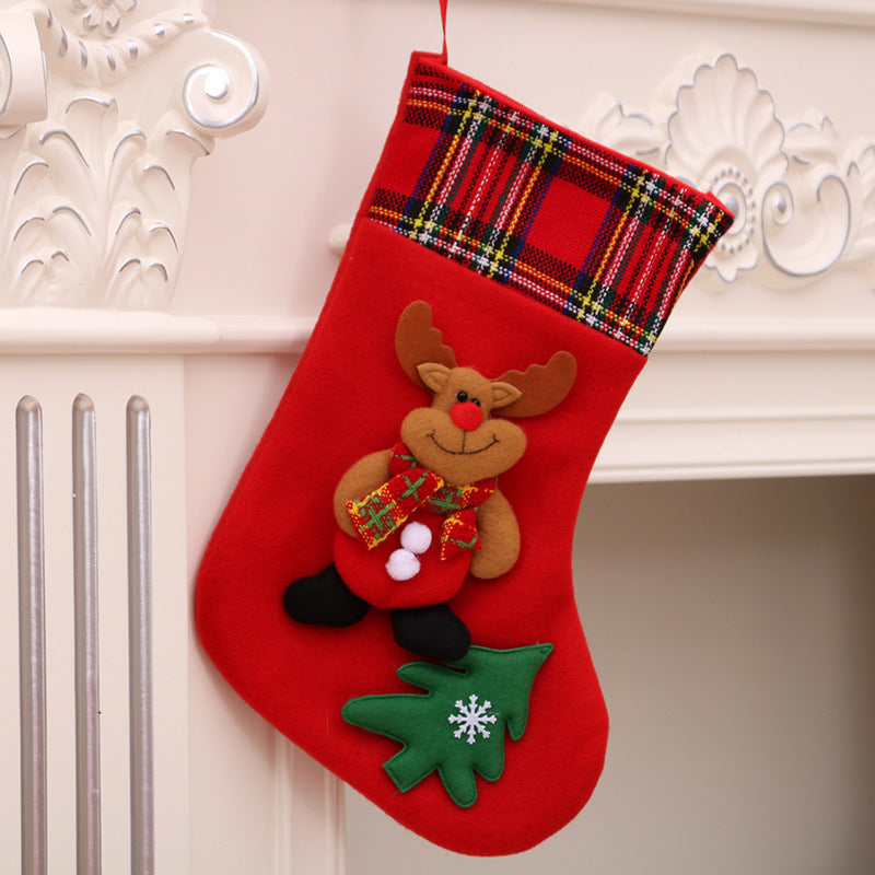 Christmas Decorations Santa Claus Socks Tree Pendant Gift Bag | Holiday Gift