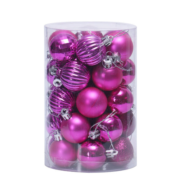 Christmas 34 Ball Set 4cm Ornaments | Xmas Holiday Decor