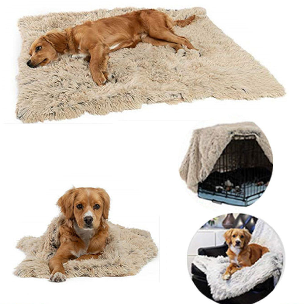 Soft Flannel Pet Blanket - Warm Dog & Cat Mat for All Seasons, 3 Sizes
