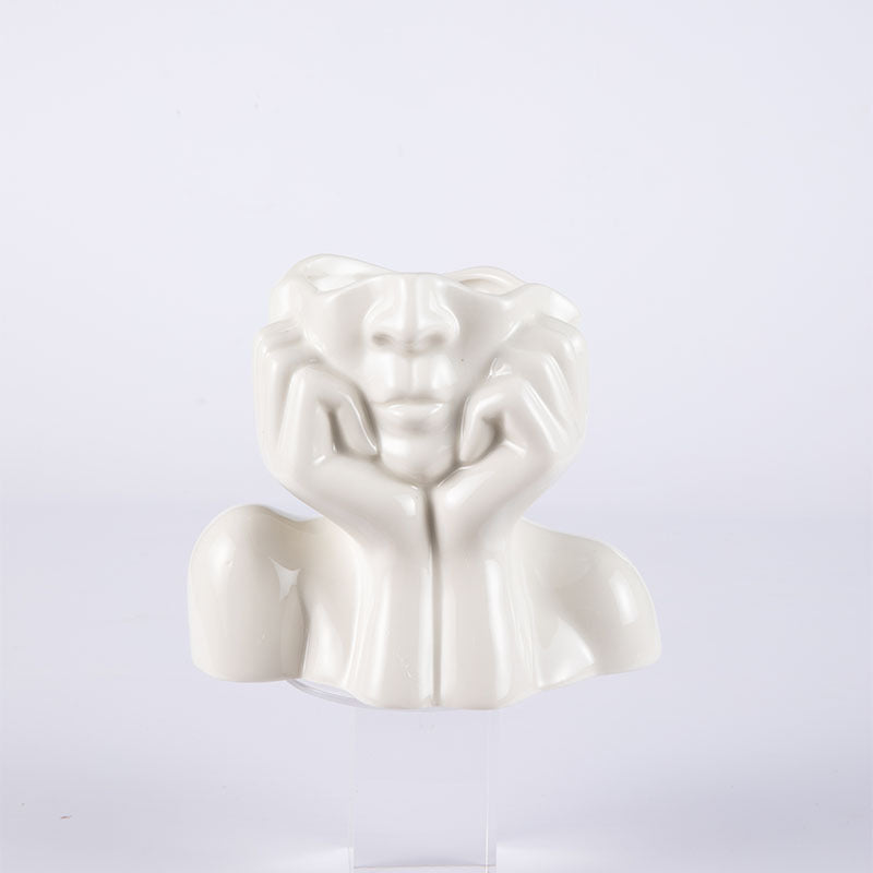 Home Decor Ceramic Flower Vase - Modern Sculpture Vase