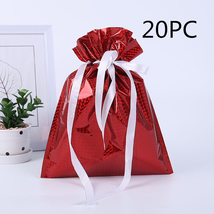 Christmas Gift Wrapping Bag Drawstring Decoration | Xmas Holiday Decor