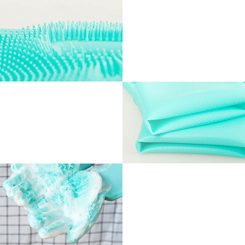 Silicone Pet Grooming Glove - Massage Bath Brush Mitt for Dogs & Cats