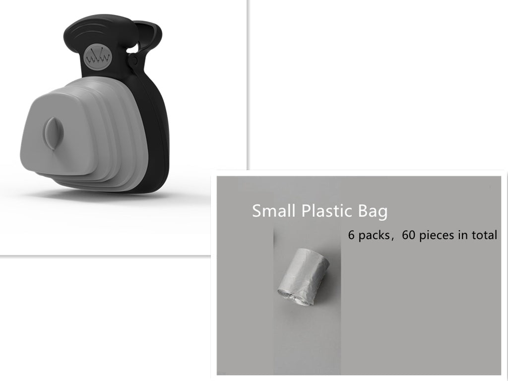Foldable Dog Poop Scooper with Bag Dispenser - Portable Travel Pooper Scooper