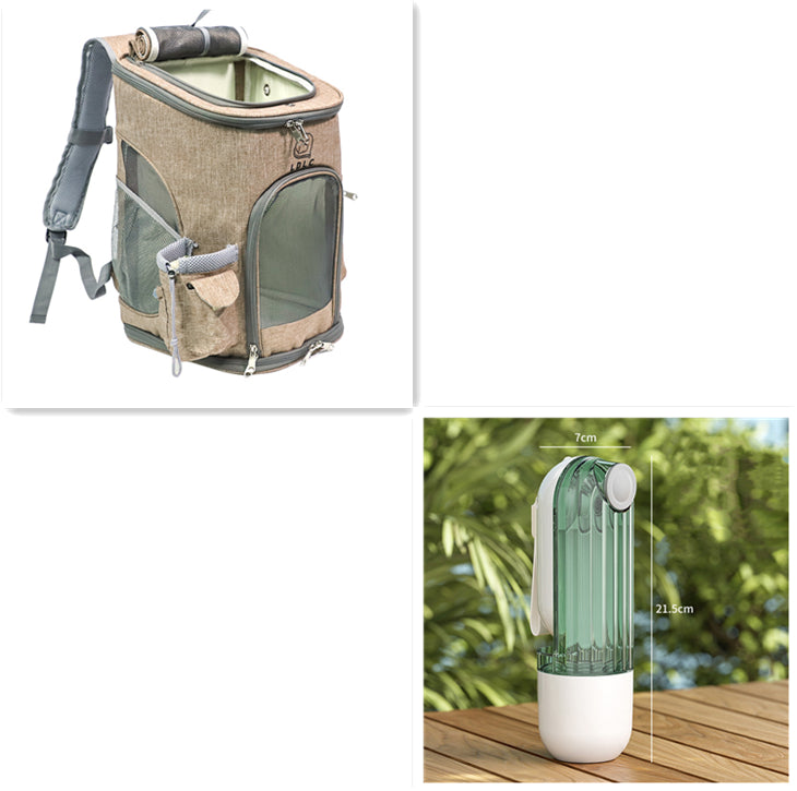 2-in-1 Dog Walking Water Cup - Portable Pet Drinking Bottle & Food Feeder