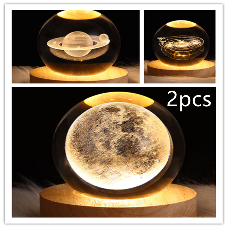 3D Crystal Ball LED Night Light