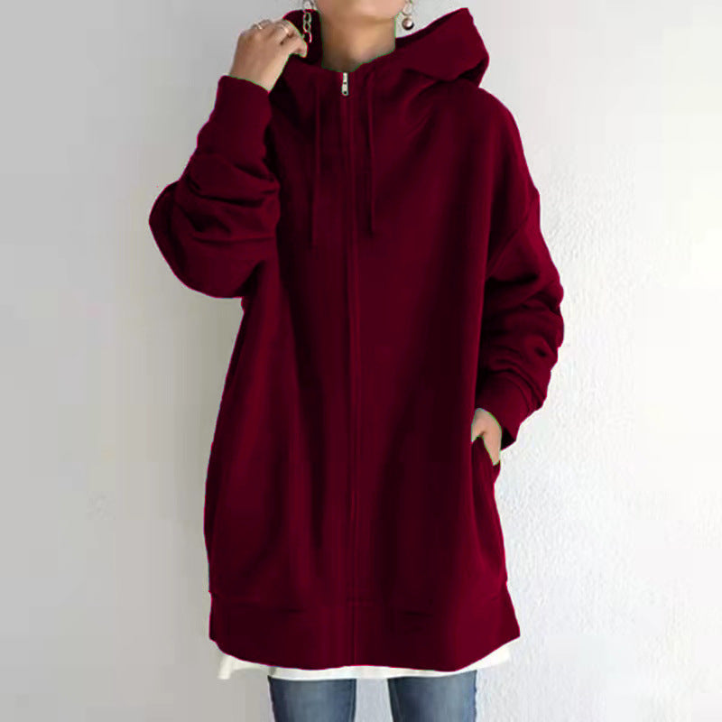 Women's Fuzzy Hoodies Long Sport Pullover Hoodie Full-Zip Sweatshirt