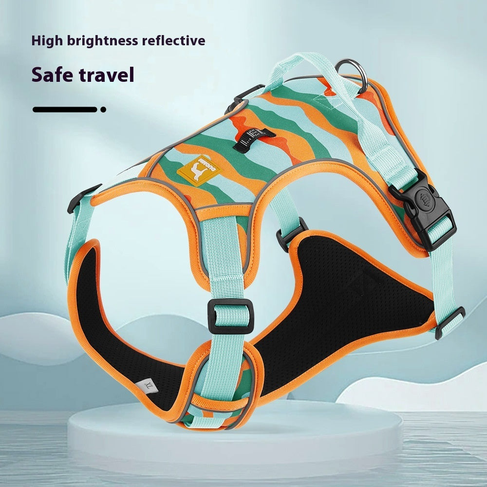 Reflective Dog Harness with Back Handle - Oxford Commuter Harness for Walks
