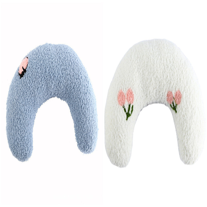 U-Shaped Pet Pillow - Soft Neck Support Pillow for Cats & Small Dogs