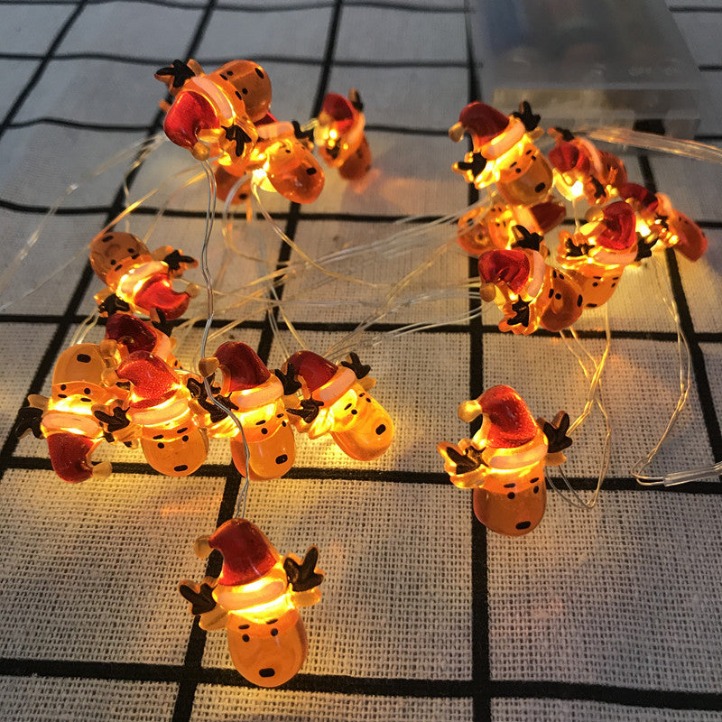 Christmas Deer Snowman Tree Lights | Xmas Holiday Decor