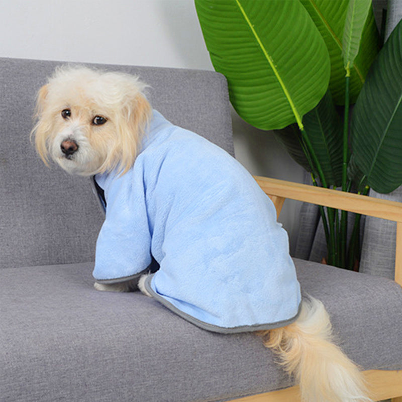 Quick-Dry Dog Bathrobe Towel - Super Absorbent Microfiber Pet Drying Coat