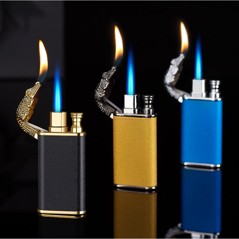 Crocodile and Dolphin Design Butane Lighter