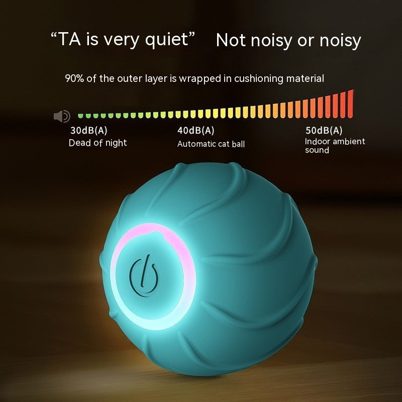 Smart Bouncing Cat Toy Ball - USB Rechargeable Automatic Rolling Kitten Toy