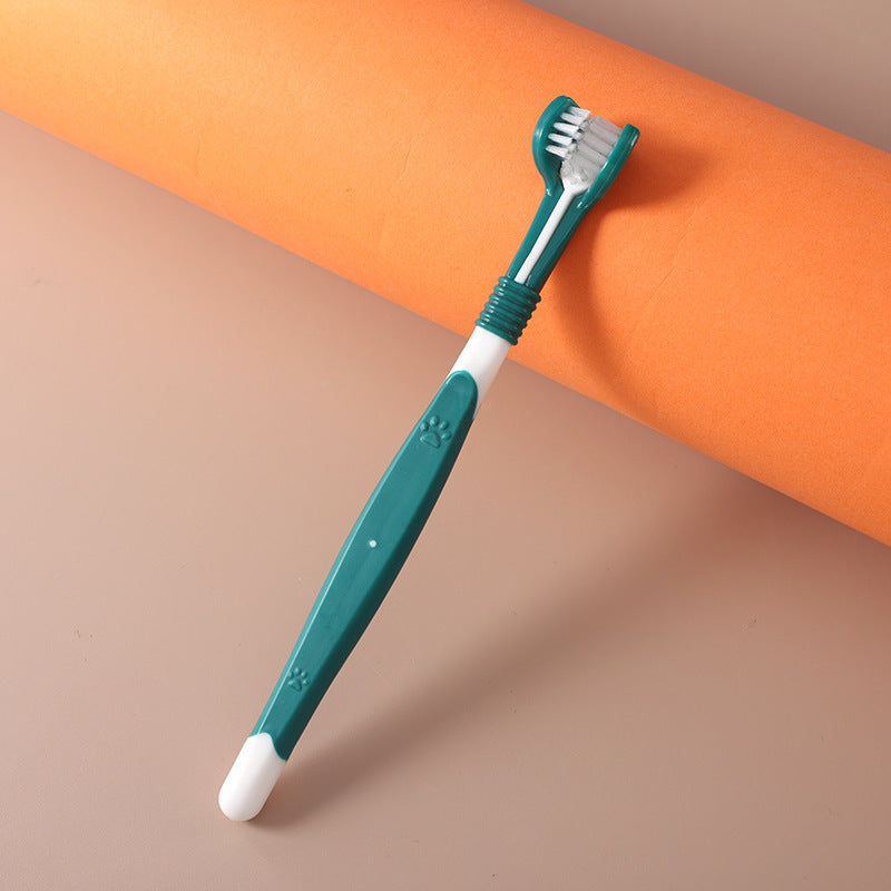 Pet Toothbrush - Soft Nylon Oral Cleaning Brush for Dogs & Cats