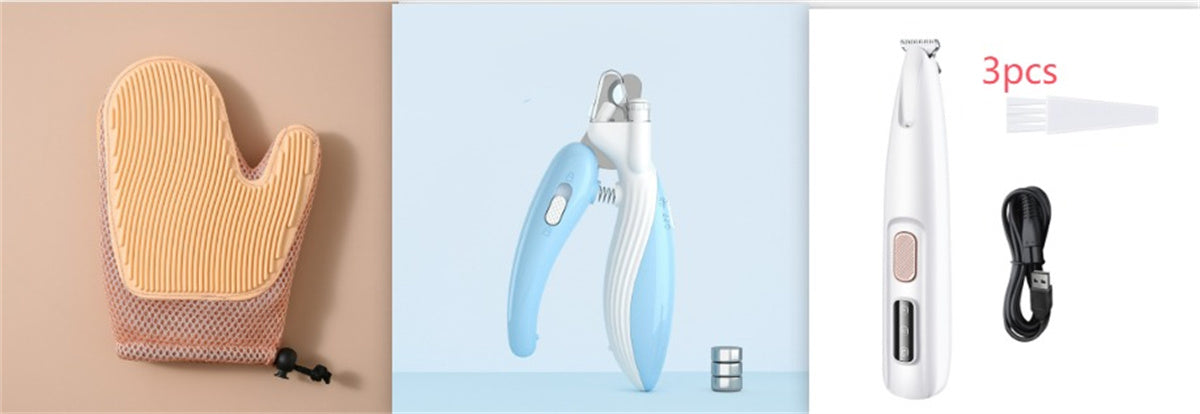 Waterproof Dog Paw Trimmer with LED - Pet Hair Clipper with Display & Wide Blade