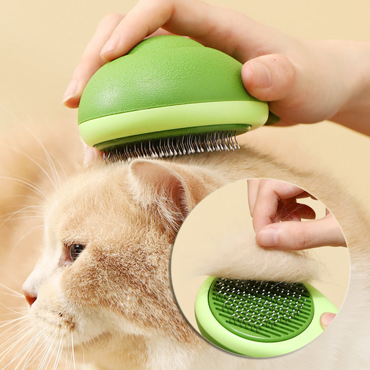 Avocado Cat Brush - 2-in-1 Massage & Deshedding Pet Comb with Stainless Pins